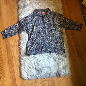 Joe Fresh semi sheer beautiful top 3/4 sleeve